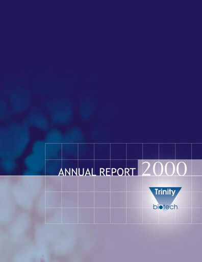 Thumbnail Trinity Biotech
 Annual Report 2000