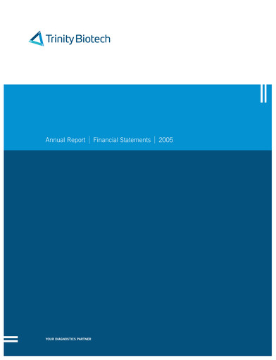 Thumbnail Trinity Biotech
 Annual Report 2005