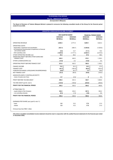 Thumbnail Telekom Malaysia Quarterly Report 2026-q2