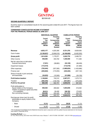 Thumbnail Genting Berhad Quarterly Report 2017-q2