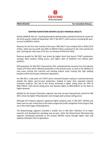 Thumbnail Genting Berhad Quarterly Report 2017-q3