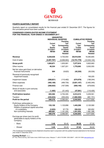 Thumbnail Genting Berhad Quarterly Report 2017-q4