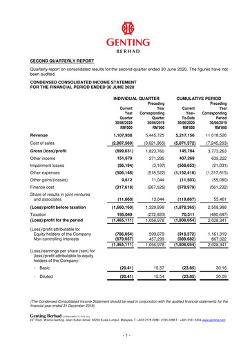 Thumbnail Genting Berhad Quarterly Report 2020-q2