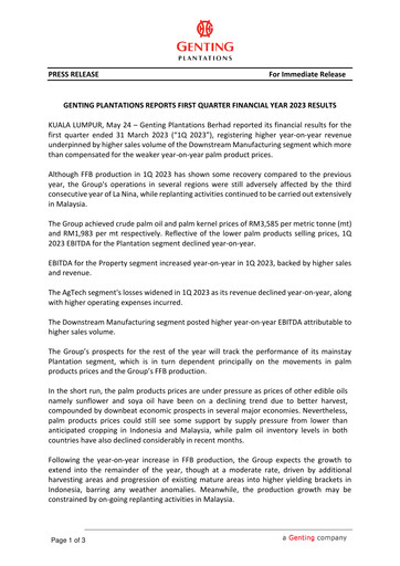 Thumbnail Genting Berhad Quarterly Report 2023-q1