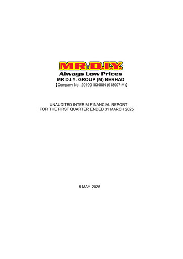 Thumbnail Mr D.I.Y. Group Quarterly Report 2025-q1