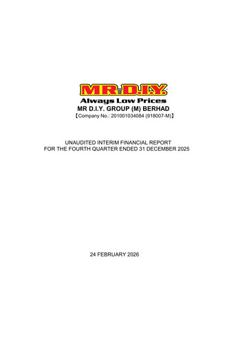 Thumbnail Mr D.I.Y. Group Quarterly Report 2025-q4