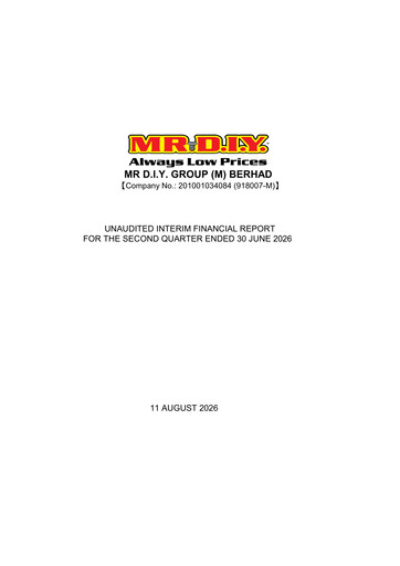Thumbnail Mr D.I.Y. Group Quarterly Report 2026-q2