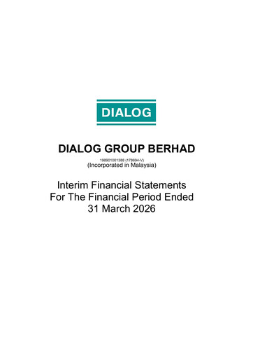 Thumbnail Dialog Group Quarterly Report 2026-q3