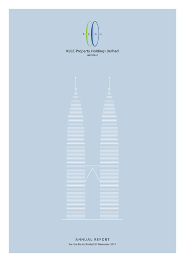 Thumbnail KLCC Property Holdings Annual Report 2011