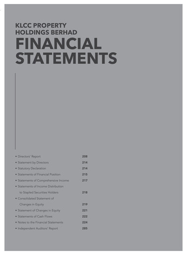 Thumbnail KLCC Property Holdings Financial Statement 2018