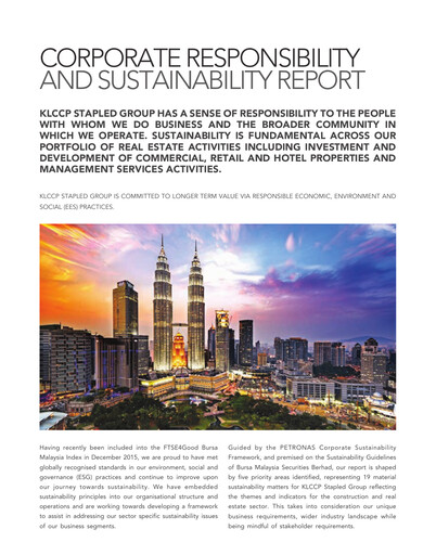 Thumbnail KLCC Property Holdings Sustainability Report 2015