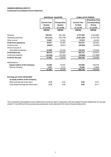 Thumbnail Gamuda Berhad Quarterly Report 2009-q4