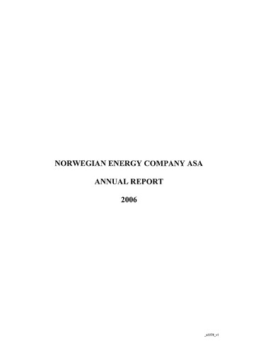 Thumbnail BlueNord ASA Annual Report 2006