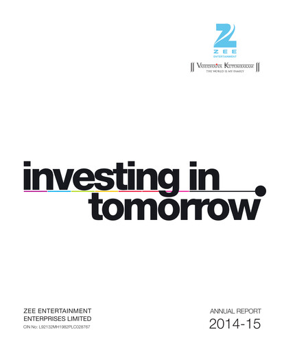 Thumbnail Zee Entertainment Annual Report 2014-2015