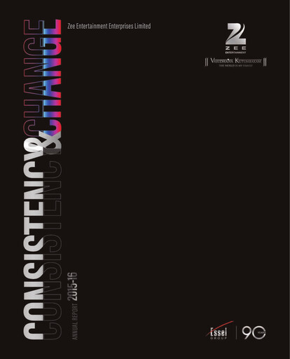 Thumbnail Zee Entertainment Annual Report 2015-2016