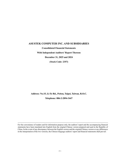 Thumbnail ASUS Financial Statement 2025