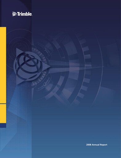 Thumbnail Trimble Annual Report 2008