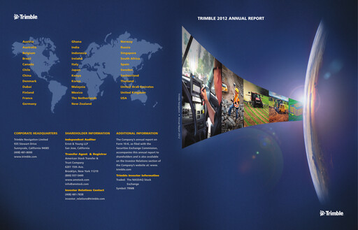 Thumbnail Trimble Annual Report 2012