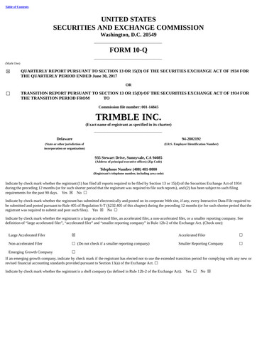 Miniature Trimble Rapport trimestriel 2017-q2