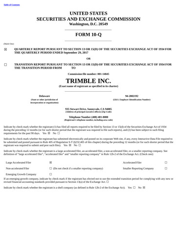 Miniature Trimble Rapport trimestriel 2017-q3