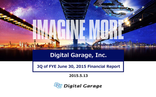 Thumbnail Digital Garage Quarterly Report 2015-q3