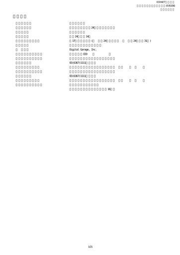 Thumbnail Digital Garage Quarterly Report 2012-q3