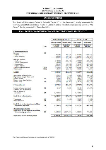 Thumbnail Capital A (Air Asia) Quarterly Report 2025-q4