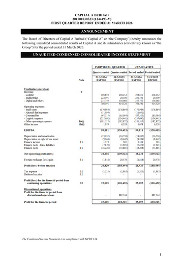 Thumbnail Capital A (Air Asia) Quarterly Report 2026-q1