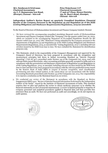 Vorschaubild Cholamandalam Investment and Finance Quartalsbericht 2023-q1