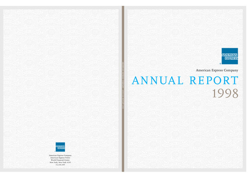 Thumbnail American Express Annual Report 1998