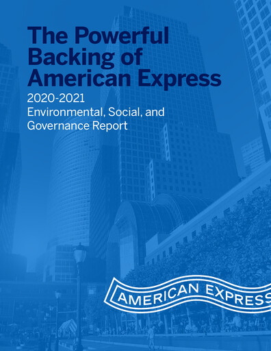 Miniature American Express Rapport ESG 2020-2021