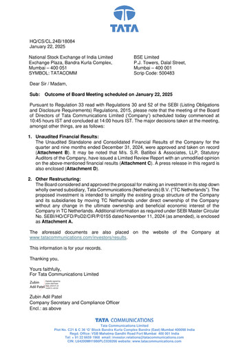 Thumbnail Tata Communications Quarterly Report 2024-q3