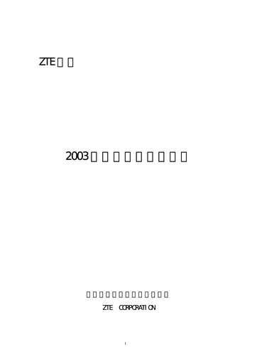 Thumbnail ZTE Quarterly Report 2003-q1