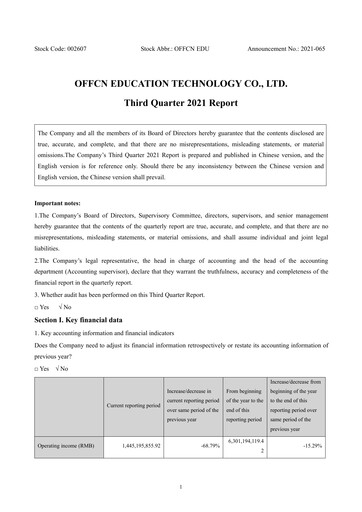 Vorschaubild Offcn Education
 Quartalsbericht 2021-q3