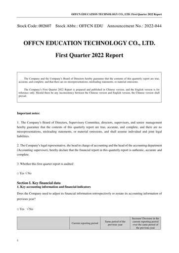 Vorschaubild Offcn Education
 Quartalsbericht 2022-q1