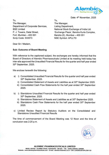 Thumbnail Alembic Pharmaceuticals Quarterly Report 2025-q2