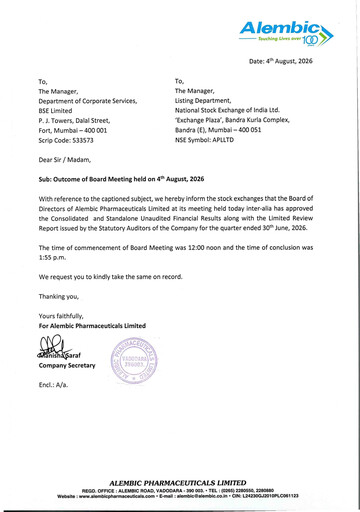 Thumbnail Alembic Pharmaceuticals Quarterly Report 2026-q1