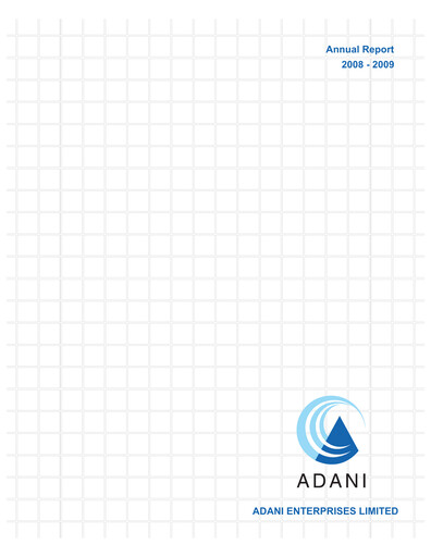 Thumbnail Adani Enterprises Annual Report 2009