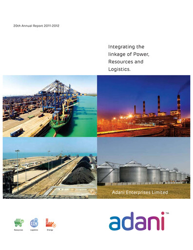 Thumbnail Adani Enterprises Annual Report 2012