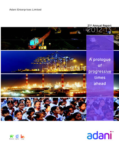 Thumbnail Adani Enterprises Annual Report 2013