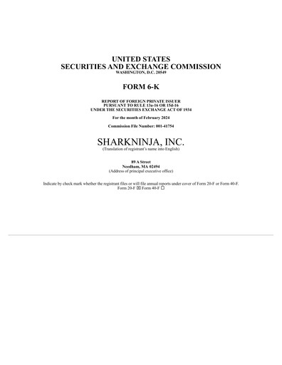 Thumbnail SharkNinja Quarterly Report 2023-q4