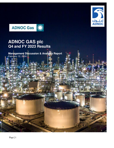 Miniature ADNOC Gas Rapport trimestriel 2023-q4