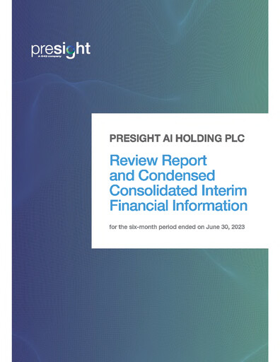 Miniature Presight AI Bilan financier 2023-h1