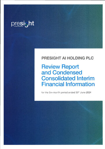 Miniature Presight AI Bilan financier 2024-h1