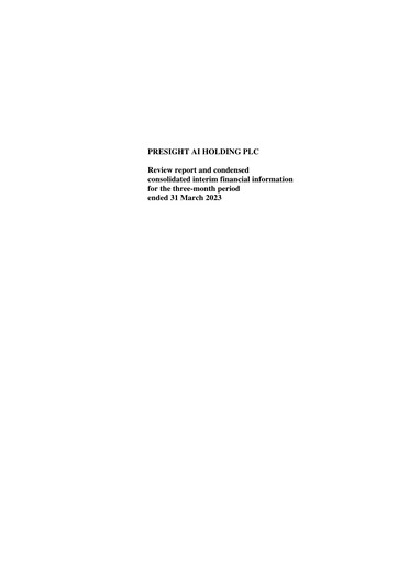 Thumbnail Presight AI Quarterly Report 2023-q1