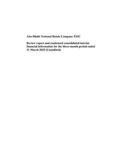 Thumbnail Abu Dhabi National Hotels Quarterly Report 2025-q1