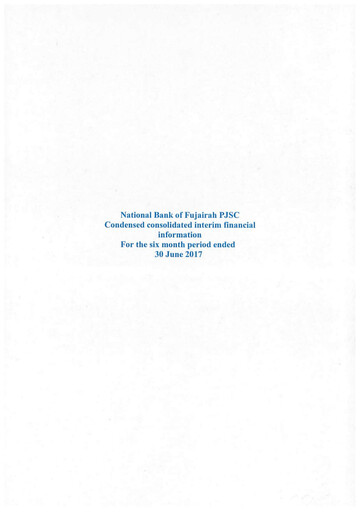 Thumbnail National Bank of Fujairah Financial Statement 2017-h1