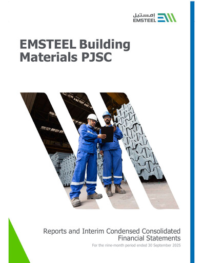 Vorschaubild EMSTEEL Building Materials PJSC Finanzbericht 2025-9m