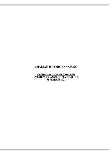 Thumbnail Sharjah Islamic Bank Quarterly Report 2021-q1