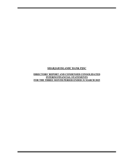 Thumbnail Sharjah Islamic Bank Quarterly Report 2025-q1
